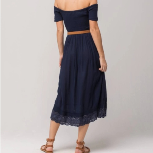 🆕 Roxy Navy Blue Pretty Lovers Dress - Picture 2 of 3